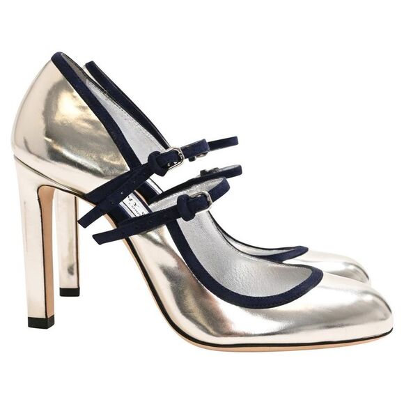 Pre Loved jimmy choo Women metallic | silver Pumps - Picture 1 of 7